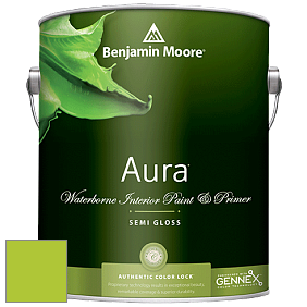 Benjamin Moore Aura 528 Waterborne Interior Semi-gloss Finish краска цвет NCS S 0575-G40Y 