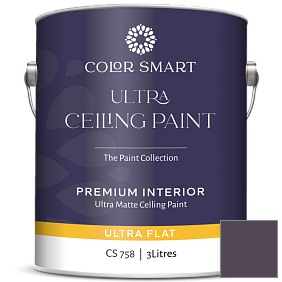 Краска COLOR SMART CS 758 ULTRA CEILING PAINT ультраматовая краска цвет 2072-20 Black Raspberry