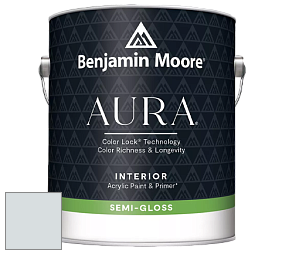 Benjamin Moore Aura 528 Waterborne Interior Semi-gloss Finish краска цвет 2130-70 Seattle Gray