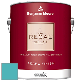 Benjamin Moore 550 Regal Select Waterborne Interior Pearl Finish краска цвет 2056-40 Cool Aqua