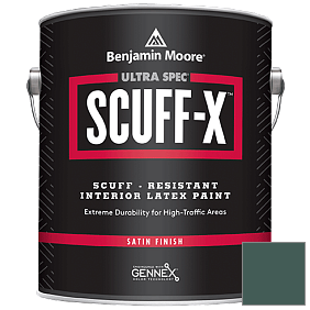 Краска Benjamin Moore 486 Ultra Spec SCUFF-X Interior Satin Finish краска цвет 2051-10 Yukon Green