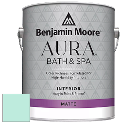 Benjamin Moore Aura 532 Bath & Spa Waterborne Interior Paint Matte Finish краска цвет 2043-60 Summer Green