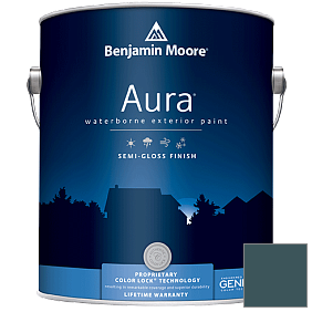 Краска Aura Waterborne Exterior Semi-Gloss Finish (632) цвет 2057-10 River Blue