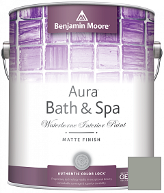 Краска Benjamin Moore Aura Bath & Spa Interior Paint Matte Finish (532) цвет 2139-40 Heather Gray