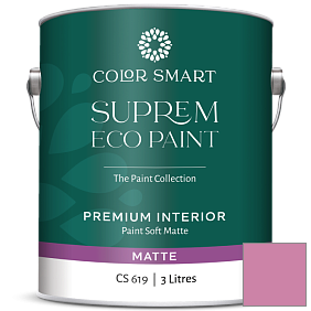 Краска COLOR SMART CS 619 SUPREM ECO PAINT матовая краска цвет 2078-40 Paradise Pink