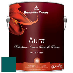 Benjamin Moore Aura 526 Waterborne Interior Satin Finish покрытие цвет NCS S 5540-B40G 