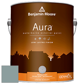 Benjamin Moore Aura 634 Waterborne Exterior Low Lustre Finish краска цвет 2123-30 Sea Star