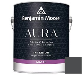 Краска Benjamin Moore Aura Interior Paint - Matte (522) цвет 1603 Graphite