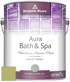 Benjamin Moore Aura 532 Bath & Spa Waterborne Interior Paint Matte Finish краска цвет NCS S 2040-G60Y 