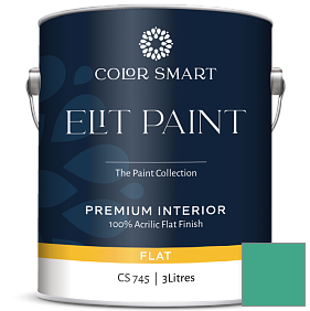 Краска COLOR SMART CS 745 ELIT PAINT глубокоматовая моющаяся краска цвет 607 Albuquerque Teal