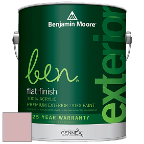 Benjamin Moore Ben 541 Waterborne Exterior Flat Finish краска цвет 1255 Pink Panther