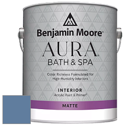 Benjamin Moore Aura 532 Bath & Spa Waterborne Interior Paint Matte Finish краска цвет NCS S 4030-R80B 