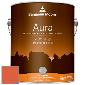 Benjamin Moore Aura 634 Waterborne Exterior Low Lustre Finish краска цвет 2014-20 Rumba Orange