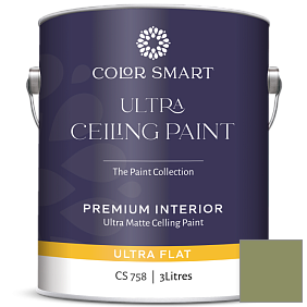 Краска COLOR SMART CS 758 ULTRA CEILING PAINT ультраматовая краска цвет 433 Forest Hills Green
