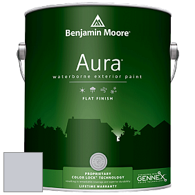 Benjamin Moore Aura 629 Waterborne Exterior Flat Finish краска цвет 2118-60 Misty Memories