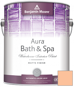 Краска Benjamin Moore Aura Bath & Spa Interior Paint Matte Finish (532) цвет 137 Peach Pudding