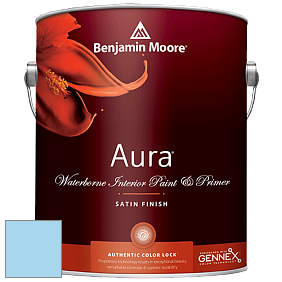 Benjamin Moore Aura 526 Waterborne Interior Satin Finish покрытие цвет 2065-60 Caribbean Coast
