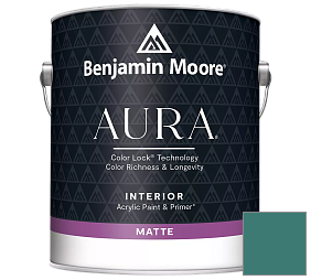Краска Benjamin Moore Aura Interior Paint - Matte (522) цвет 672 Intercoastal Green