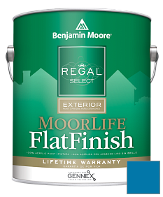 Краска Regal Select Exterior Paint-MoorLife Flat Finish (W105) цвет 791 Paddington Blue