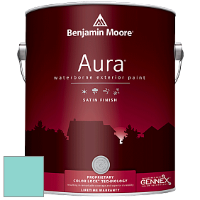 Benjamin Moore Aura 631 Waterborne Exterior Satin Finish краска цвет 661 Caribbean Cool