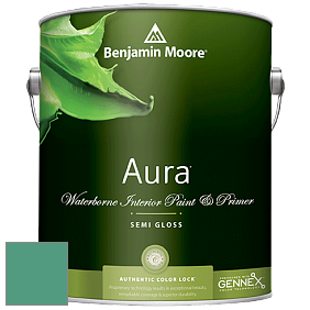 Benjamin Moore Aura 528 Waterborne Interior Semi-gloss Finish краска цвет NCS S 3040-B90G 