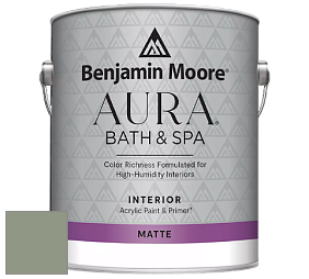 Benjamin Moore Aura 532 Bath & Spa Waterborne Interior Paint Matte Finish краска цвет 467 High Park