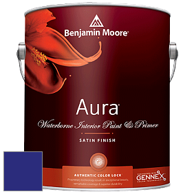Benjamin Moore Aura 526 Waterborne Interior Satin Finish покрытие цвет RAL 5002 