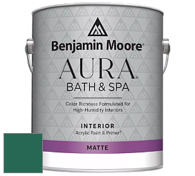 Benjamin Moore Aura 532 Bath & Spa Waterborne Interior Paint Matte Finish краска цвет NCS S 5040-B90G 