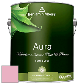 Benjamin Moore Aura 528 Waterborne Interior Semi-gloss Finish краска цвет 2087-50 Strawberry Sorbet