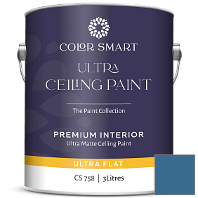 Краска COLOR SMART CS 758 ULTRA CEILING PAINT ультраматовая краска цвет 2063-30 Blueberry