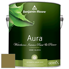 Benjamin Moore Aura 528 Waterborne Interior Semi-gloss Finish краска цвет 2149-10 Newt Green