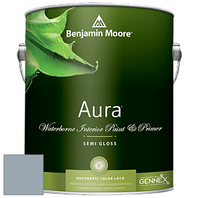 Benjamin Moore Aura 528 Waterborne Interior Semi-gloss Finish краска цвет 2130-50 New Hope Gray