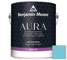 Краска Benjamin Moore Aura Interior Paint - Matte (522) цвет 767 Graceful Sea