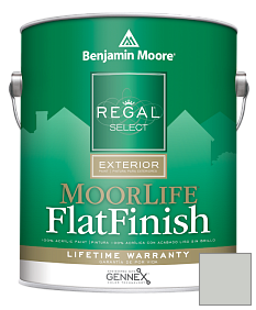 Краска Regal Select Exterior Paint-MoorLife Flat Finish (W105) цвет 1480 Sleigh Bells