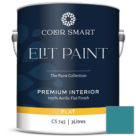 Краска COLOR SMART CS 745 ELIT PAINT глубокоматовая моющаяся краска цвет 755 Salzburg Blue