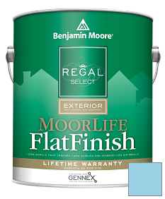 Краска Regal Select Exterior Paint-MoorLife Flat Finish (W105) цвет 780 Crisp Morning Air