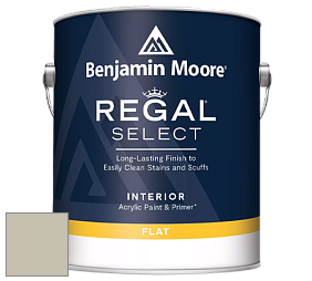 Benjamin Moore 547 Regal Select Waterborne Interior Flat Finish краска цвет 2142-50 Gray Mirage