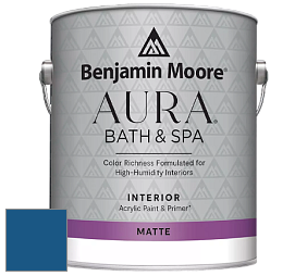 Benjamin Moore Aura 532 Bath & Spa Waterborne Interior Paint Matte Finish краска цвет RAL 5019 