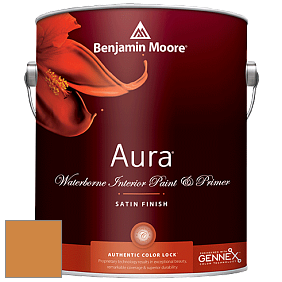 Benjamin Moore Aura 526 Waterborne Interior Satin Finish покрытие цвет 2156-30 Jack O'Lantern