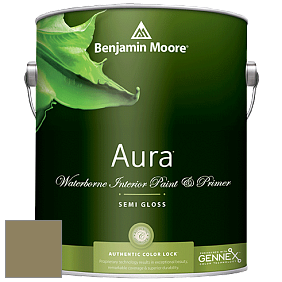 Benjamin Moore Aura 528 Waterborne Interior Semi-gloss Finish краска цвет 2143-20 Alligator Green