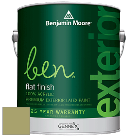 Benjamin Moore Ben 541 Waterborne Exterior Flat Finish краска цвет 2145-30 Brookside Moss