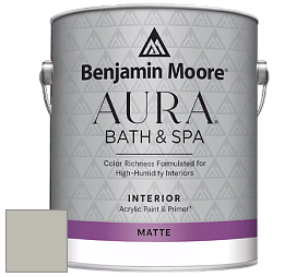 Benjamin Moore Aura 532 Bath & Spa Waterborne Interior Paint Matte Finish краска цвет NCS S 2502-Y 