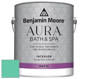 Benjamin Moore Aura 532 Bath & Spa Waterborne Interior Paint Matte Finish краска цвет 614 St. Patty's Day