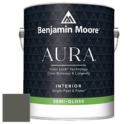 Benjamin Moore Aura 528 Waterborne Interior Semi-gloss Finish краска цвет 1484 Ashwood Moss