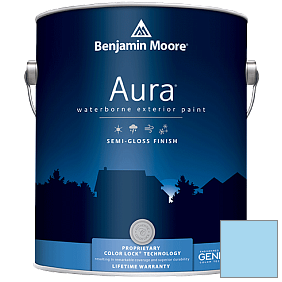 Краска Aura Waterborne Exterior Semi-Gloss Finish (632) цвет 2066-60 Honolulu Blue
