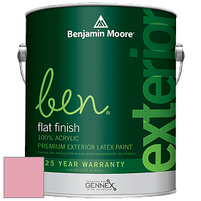Benjamin Moore Ben 541 Waterborne Exterior Flat Finish краска цвет 2007-50 Supple Pink