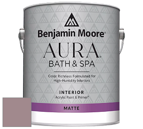 Benjamin Moore Aura 532 Bath & Spa Waterborne Interior Paint Matte Finish краска цвет 1251 Mulberry Wine