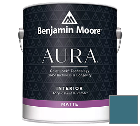 Краска Benjamin Moore Aura Interior Paint - Matte (522) цвет 749 Bainbridge Blue