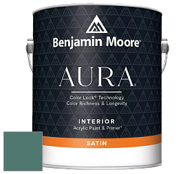 Benjamin Moore Aura 526 Waterborne Interior Satin Finish покрытие цвет 2050-30 Newport Green