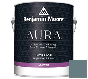 Краска Benjamin Moore Aura Interior Paint - Matte (522) цвет 1636 Providence Blue